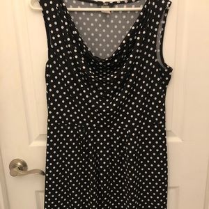JBS Navy and White polka dot dress